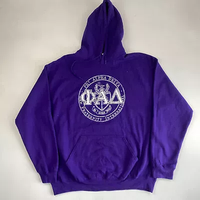 USA Varsity Fraternity Delta Purple Hoodie  Size L • £18.95