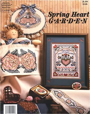 $4.75 • Buy Jeremiah Junction SPRING HEART GARDEN 4 Cross Stitch Charts/Leaflet ~ Sampler
