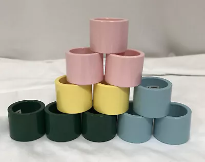 11 Vintage Vera Neumann Melamine Napkin Rings ~ Variety Of MCM Colors Modern 60s • $24.99