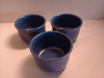 Vintage MERVYN'S BLUE STONEWARE DEEP BOWLS JAPAN SET OF 2 • $20