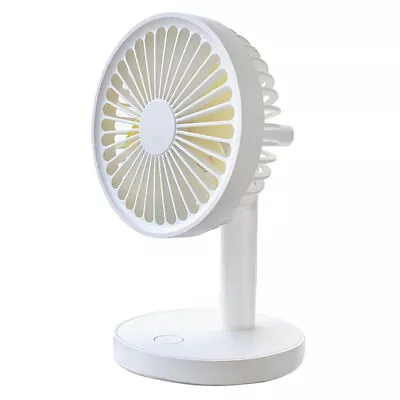$21 • Buy Sansai USB Rechargeable Portable Travel Desktop/Desk Fan W/ Night Light White