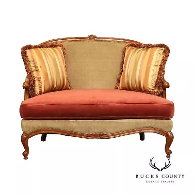 Wesley Hall French Louis XV Style Carved Frame Loveseat • $1495