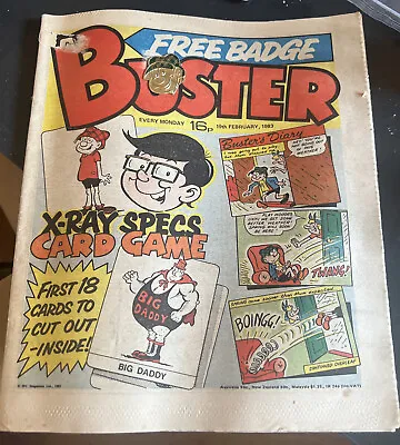 £8.99 • Buy BUSTER COMIC - 19th February 1983 With Free Badge