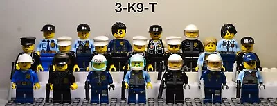 Lego Police Minifigures Lot Of 5 Swat Random W/ Weapons Town City Badge Crime • $11.69