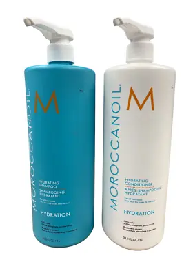 Moroccanoil HYDRATING Shampoo & Conditioner Duo Set 33.8 Oz / 1 Liter Each • $99.88