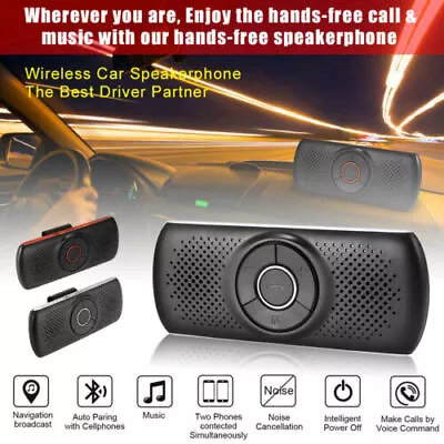 Wireless Bluetooth Stereo Speaker Audio Multipoint Sun Visor In-car Speakerphone • $18.59