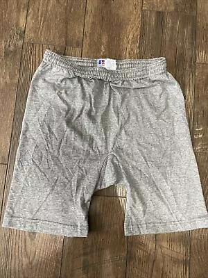 Russell Athletic Gym Shorts Gray Usa Made Blend Polyester Cotton ￼ • $17