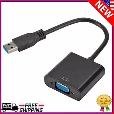 USB 3.0 To VGA Video Display Adapter 1080P Multi-Display Converter (Black) • $8.99