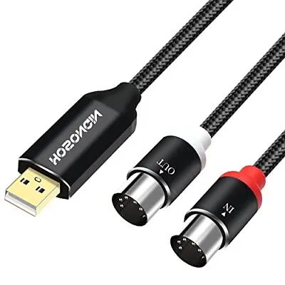 HOSONGIN MIDI To USB Cable Adapter 6 FeetMIDI Cable To USB Interface With Inp • $27.76