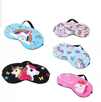 5 X Unicorn Mermaid EYE MASK Sleep Girls Kids Children's Party Sleepover Masks • £5.99