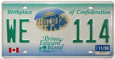 Prince Edward Island PEI Canada 1998 Birthplace Of Confederation License Plate • $21.95