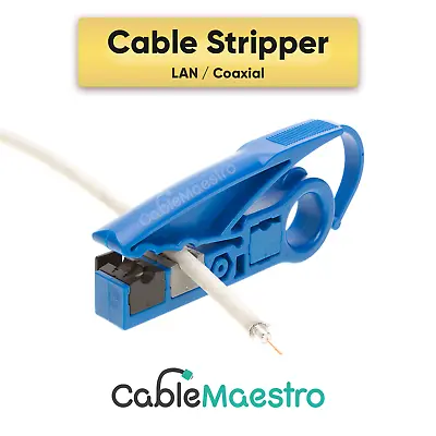 Coaxial Coax Cable Stripper Jacket RG6/RG59/UTP CAT5e CAT6 Cutter Strip Tool • $10.95