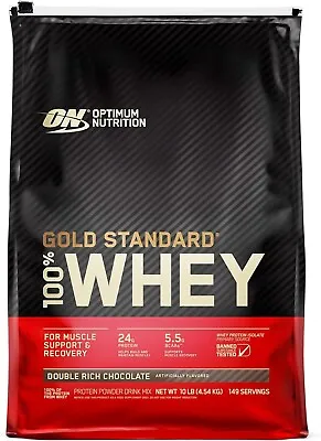 Optimum Nutrition Gold Standard 100% Whey Protein Powder Rich Chocolate - 10 Lb • $199.99