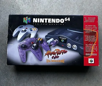 Nintendo 64 - N64 Console Atomic Purple Set - EMPTY BOX ONLY GREAT SHAPE NO FOAM • $99