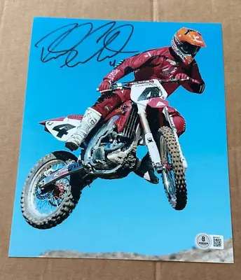 Ricky Carmichael Signed 8x10 Motorcross Photo Beckett Bas #9 • $61.10