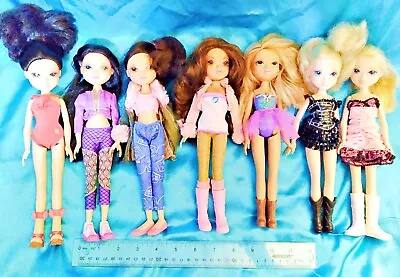 Lot Of 7 - Moxie Girlz MGA Fully-Dressed Clean Girl Dolls • $55.07