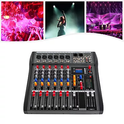 Professional Digital 6Channel Bluetooth Live Studio Audio Mixer Power Mixing USB • $87