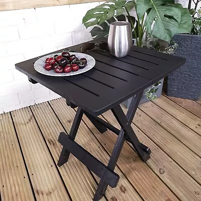 Black Lightweight Portable Folding Outdoor Table • £15.95