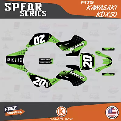 Graphics Kit For KAWASAKI KDX 50 KDX50 Spear-Green • $52.99