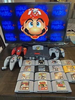Nintendo 64 N64 16 Lot Games Console System Bundle Tested 3 Controllers Pokémon • $242.50