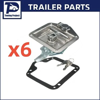 6X T Handle Locks Tool Box With Keys Stainless Steel Trailer Camper Truck • $74.25