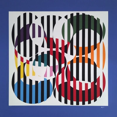 $807.19 • Buy Yaacov Agam - Untitled (Rectangles) - Hand Signed / Numbered