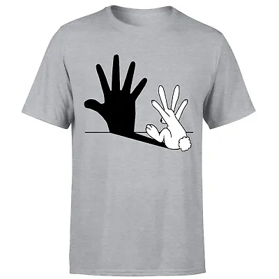 Rabbit Hand Shadow Funny Animal Graphic Mens Womens T Shirt • £9.99