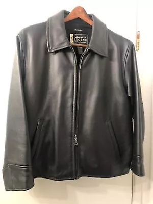Eddie Bauer Women's Black Zipper Leather Jacket - Petite Small. Buckles In Rear. • $80
