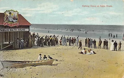 FL 1910 Florida Public Bath House At Pablo Beach Fla - Jacksonville - Bayard PM • $19.95