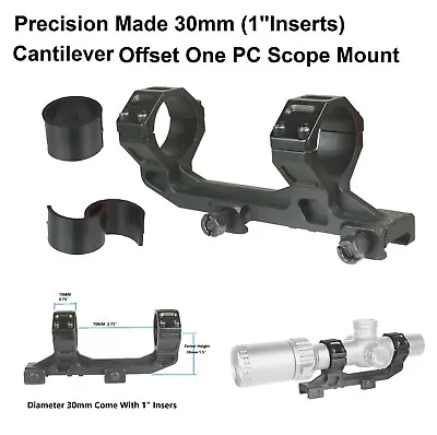 Blac Precision Offset Cantilever Picatinny Weaver Scope Mounts 30mm/1  W Inserts • $24.99