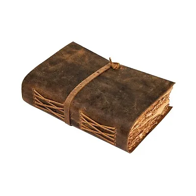 Vintage Leather Bound Journal Antique Handmade Paper Notebook Diary Sketchbook • $29.99