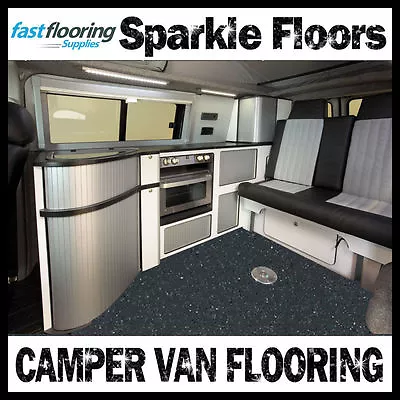 £1 • Buy Altro Sparkly Dark Grey Camper Van Flooring / Motorhome Caravan Safety Flooring