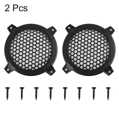 2pcs 5  Black Car Speakers Cover Plastic Mesh Woofer Subwoofer Grill Protector • $9.99