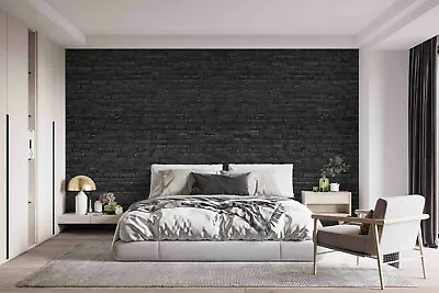 3D Brick Texture Black Retro Self-adhesive Removable Wallpaper Murals Wall 137 • $40