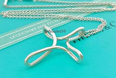 Tiffany & Co 28  Mens Infinity Cross XL Large Pendant Necklace Unisex Silver Box • $399