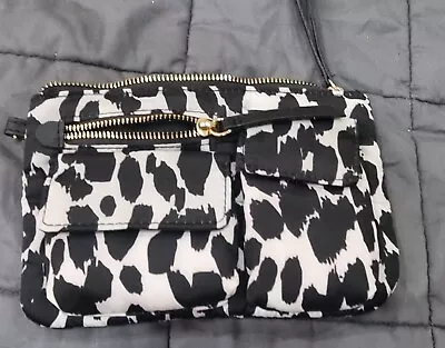 £5.99 • Buy Clutch Bag/ Purse. Cow Print. With Multiple Compartments And A Handle Strap