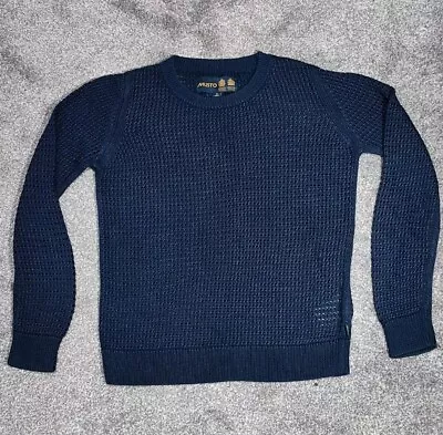 Musto Cable Knit  Navy Jumper Pullover Long Sleeves Women's Size 12 • £15