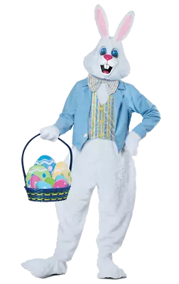 Adult Deluxe Easter Bunny Rabbit Mascot Novelty Fancy Dress Costume • £97.99