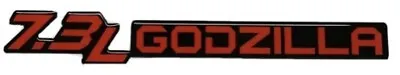 (1) Gel-coated 7.3L GODZILLA Badge Ford Super Duty  Tremor  F250 Red On Black • $15.99