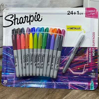 Sharpie Mini Permanent Markers 24 Fine Point Color 1 Metallic Artist 25 Count • $28