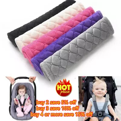 Car Seat Belt Pads Safety Cushion Shoulder Strap Covers Harness For Adults Kids • £4.42