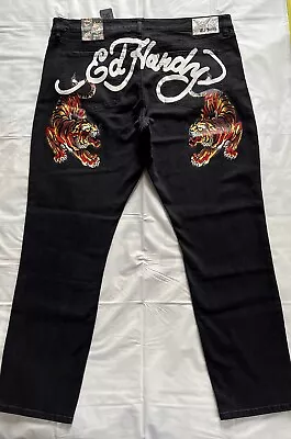 Ed Hardy Slim Fit Jeans NWT Y2K Men’s Jeans Bengal Crawling Tiger Size 40x31 • $36