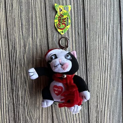 Vintage Crazy Cat Black Keychain Christmas Santa 2005 JFL • $10.19