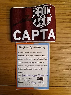 Lionel Messi Signed Barcelona Captains Armband With COA  • £50