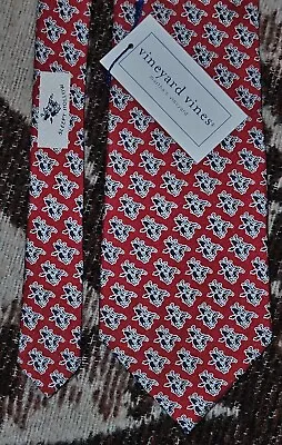 VINEYARD VINES CUSTOM COLLECTION Golf Neck Tie SLEEPY HOLLOW COUNTRY CLUB Red • $59.99