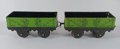 2 X Hornby Meccano Tinplate 12 Ton Open Wagons. O Gauge. Good Condition. • £5.99