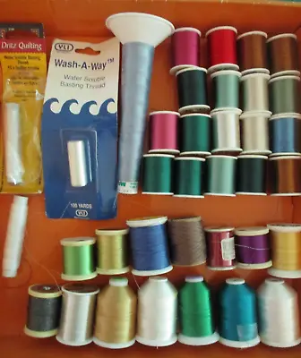 Machine Quilting Embroidery Thread Mixed Lot Sulky Water Soluble • $12.95