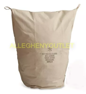 U.S Army Military Large LAUNDRY BAG Canvas Self Closing Ropeless NEW • $25.60