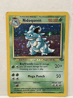 $5.95 • Buy 1999 Pokemon TCG Nidoqueen Holo Jungle Set Unlimited #7/64 -MP