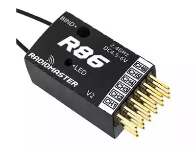 Radiomaster R86 V2 6Ch FrSky D8/D16 And Futaba SFHSS 2.4GHz Receiver • $19.99